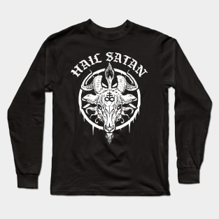 Baphomet Hail Satan Long Sleeve T-Shirt